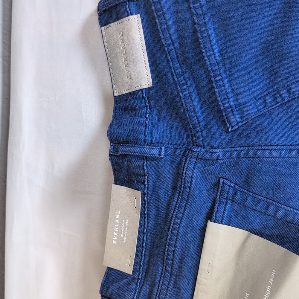 Everlane The Way-High Jean Straight Blue Dyed 27 Tall - Picture 9 of 12